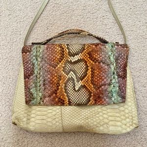 B.May Rainbow Python Messenger Purse